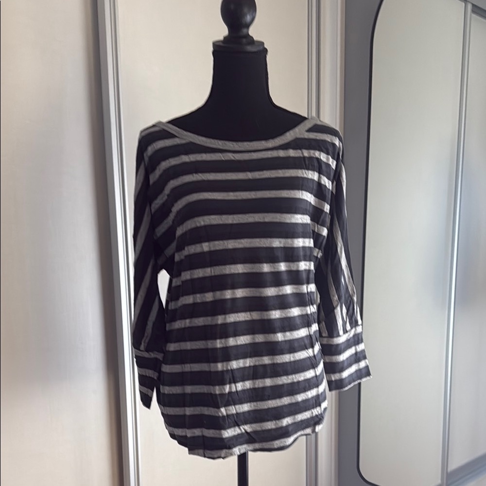Striped Black and White Top